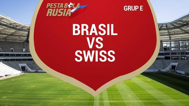 Timnas Brasil bermain imbang 1-1 lawan Swiss pada laga perdana penyisihan Grup E Piala Dunia 2018 di Rostov Arena.