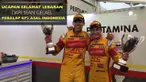 Sean Gelael, pebalap GP2 asal Indonesia mengucapkan selamat hari lebaran untuk sahabat Bola.com