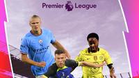 Premier League - Erling Haaland, Ivan Perisic, Raheem Sterling (Bola.com/Adreanus Titus)