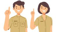 Ilustrasi guru, PNS, pegawai. (Image by syarifahbrit&lt;/a&gt; on Freepik)