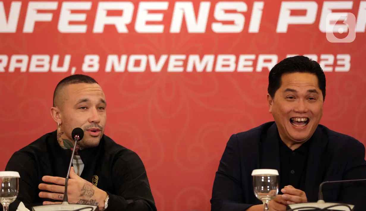 Erick Thohir menambahkan sosok Radja dan Sabreena sangat tepat menjadi contoh bahwa setiap pemain bisa menjadi bintang. (Liputan6.com/Helmi Fithriansyah)