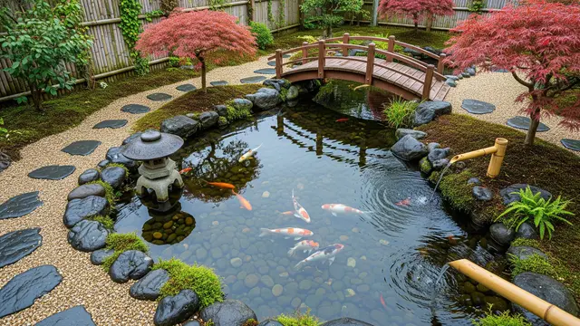 Inspirasi Kolam Ikan Dangkal ala Jepang untuk Halaman Rumah Kecil/Foto: AI Generated