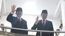 Usai pelantikan, Hadi Tjahjanto bersama Agus Harimurti Yudhoyono langsung menggelar prosesi serah terima jabatan Menteri ATR/Kepala BPN. (Liputan6.com/Angga Yuniar)