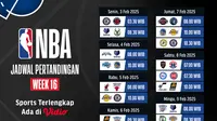 Jadwal Live Streaming NBA Season 2024/2025 Week 16 di Vidio