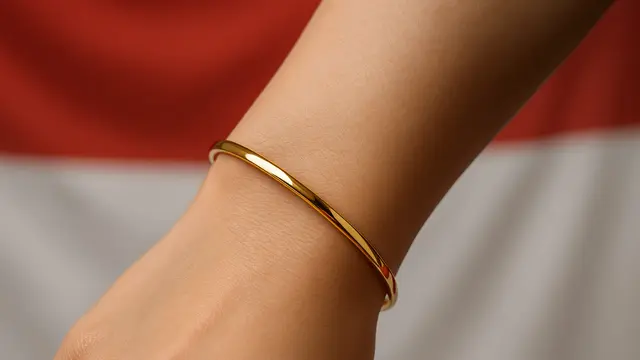 7 Model Gelang Emas yang Cocok Dipakai untuk Upacara Bendera Hari Kemerdekaan 17 Agustus 1945 HUT RI ke-80