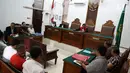 Suasana sidang praperadilan yang dilayangkan pemilik kapal pesiar mewah Equanimity, Equanimity Cayman terhadap Bareskrim Polri di PN Jakarta Selatan, Senin (9/4). Kapal pesir mewah itu disita karena menjadi buronan FBI. (Liputan6.com/Immanuel Antonius)