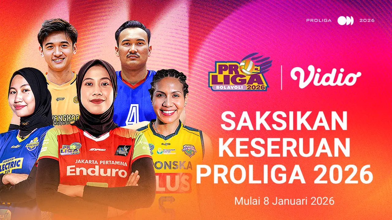 Ikuti keseruan Proliga 2026 eksklusif di Vidio. (dok. vidio.com)