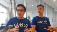 CEO Ceklab Caesar Givani dan CTO Ceklab Ifan Sinarso (Liputan6.com/ Agustin Setyo W)