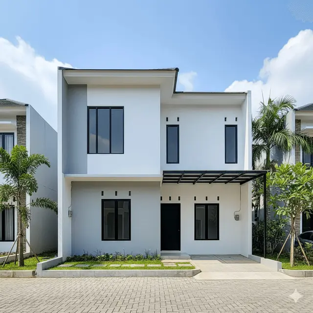 Desain Rumah Sederhana Ukuran 6x10 Meter Tampak Depan by Gemini