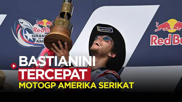 Berita video highlights MotoGP Amerika Serikat. Pembalap Gresini Racing, Enea Bastianini finish tercepat.