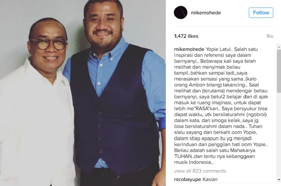 Postingan Terakhir Mike Mohede di Instagram