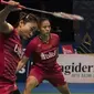 Anggia Shitta Awanda/Ni Ketut Mahadewi Istarani, berhasil lolos ke semifinal berkat kemenangan 13-21, 21-19, 21-11. (Bola.com/Vitalis Yogi Trisna) 