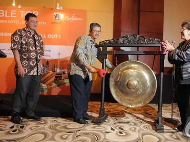 Kepala Dinas Pariwisata dan Kebudayaan DKI Jakarta Arie Budhiman saat membuka Forum Table Top di Jakarta, Rabu (3/12/2014). (Liputan6.com/Herman Zakharia)