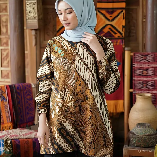 Tunik Batik dengan Sentuhan Etnik Elegan