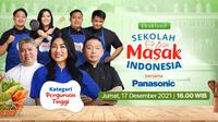 Program Sekolah Masak Indonesia bersama Panasonic kategori Perguruan Tinggi dapat disaksikan setiap Jumat eksklusif di Vidio. (Dok. Vidio)