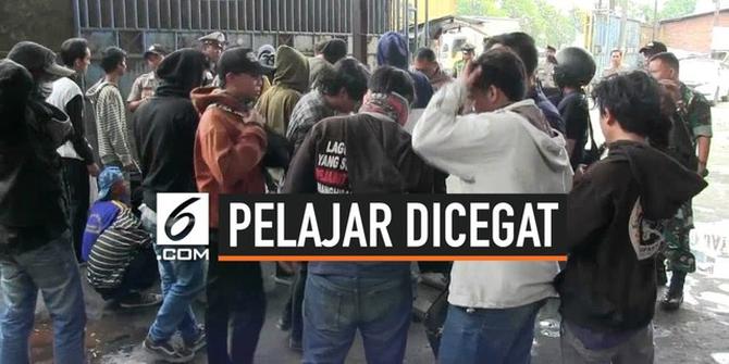 VIDEO: Polisi Cegat Puluhan Pelajar Tangerang ke Jakarta