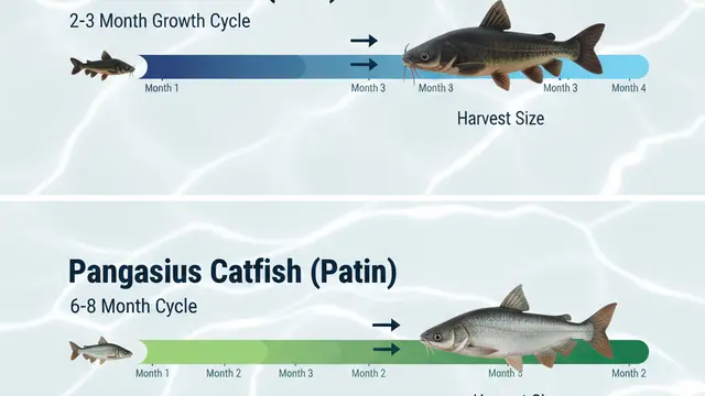 Perbandingan Ternak Ikan Lele dan Patin. AI