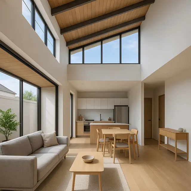 Gambar Rumah Sederhana dengan Langit-langit Terbuka