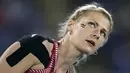 Madara Palameika adalah atlet lempar lembing yang berasal dari Latvia. (REUTERS/Phil Noble) 
