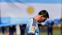 Lionel Messi dari Timnas Argentina berjalan melintasi lapangan sebelum pertandingan sepak bola final Piala Dunia antara Spanyol dan Argentina di East Rutherford, N.J., dekat New York, Senin (20-7-2026) dini hari WIB. (AP Photo/Ashley Landis)