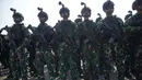 24.000 personel lebih tergabung dalam Kogabpadpam VVIP pelantikan presiden dan wakil presiden terpilih 2024. (AP Photo/Tatan Syuflana)