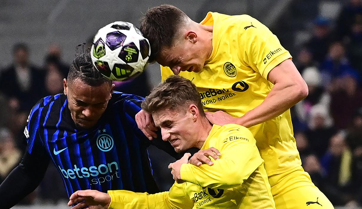 Inter Milan sejatinya harus berusaha ekstra karena pada laga sebelumnya kalah dengan skor 1-3 saat bertandang ke markas klub Norwegia tersebut. (AFP/Piero Cruciatti)