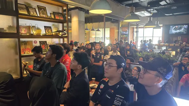 Suasana Nobar F1 Las Vegas 2024 bersama Vidio dan Bein Sports