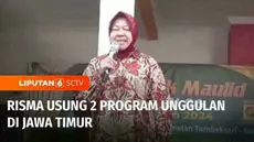 Tri Rismaharini bakal calon Gubernur Jawa Timur, menyapa warga Jalan Rangkah, Surabaya, di sela-sela peringatan Maulid Nabi Muhammad. Dalam pidatonya, Risma membeberkan dua program kerja apabila terpilih sebagai Gubernur Jawa Timur.