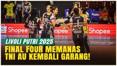 TNI AU Electric Putri tampil luar biasa di babak Final Four Livoli Divisi Utama 2025! Menghadapi Rajawali O2C yang tampil tanpa enam pemain utama, Dewi Intansari dkk menang 3-1 di GOR Ki Mageti, Magetan.