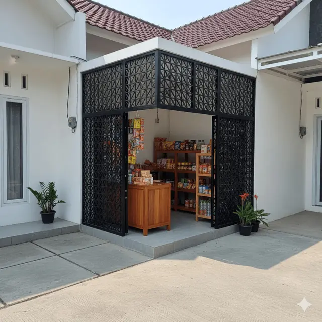 Desain Warung Mini di Sudut Rumah Tanpa Renovasi Besar. Gemini