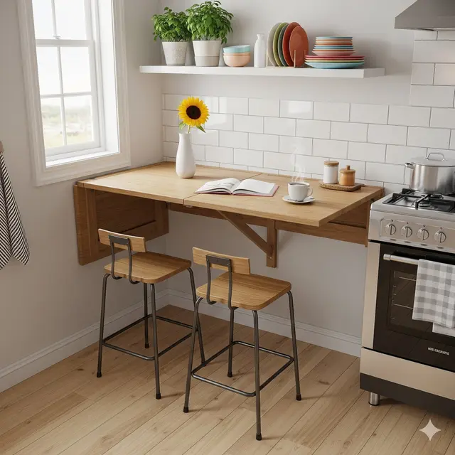 Meja dengan Bagian Drawer Extension
