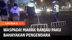 Satlantas Polres Tangerang Selatan, melakukan penyisiran dan pembersihan ranjau paku yang kerap dikeluhkan oleh pengendara di Kecamatan Serpong, Tangerang Selatan. Hasilnya, petugas banyak menemukan ranjau paku beragam jenis dan ukuran bertebaran di ...