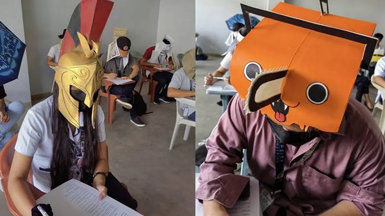7 Potret Topi Anti Nyontek Mahasiwa Fillipina Ini Keren, Ada Karakter Anime
