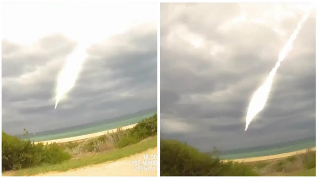 Langka, Penampakan Meteor Jatuh ke Laut *VIDEO
