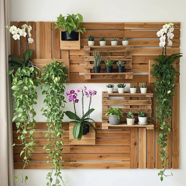 Kebun Rumah Bernuansa Kayu dan Tanaman Hias (Image by Gemini AI)