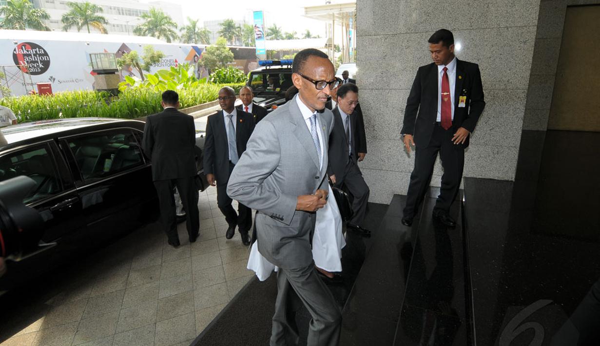 Presiden Rwanda, Paul Kagame berkesempatan berkunjung ke redaksi Liputan6.com, Jakarta, Jumat (31/10/2014). (Liputan6.com/Helmi Fithriansyah)