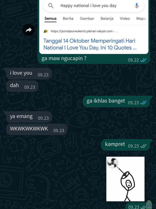 6 Chat Happy National I Love You Day dari Pacar Ini Bikin Baper