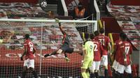 Tak ada gol tambahan yang tercipta dari kedua tim di sisa pertandingan berkat penampilan gemilang David De Gea yang beberapa kali menggagalkan peluang Newacastle. (Foto: AP/Pool/Oli Scarff)