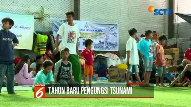 Ratusan Korban Tsunami Banten Bertahan di Pengungsian Jelang Tahun Baru