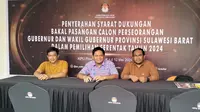 Calon Kepala Daerah Jalur Perseorangan di Pilkada Sulbar Tak Ada Peminat
