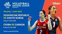 Streaming Big Match Volleyball Nations League 2021 di Vidio. (Sumber : dok. vidio.com)