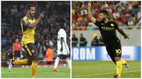 Theo Walcott dan Sergio Aguero (EPA/FACUNDO ARRIZABALAGA/ROBERT GHEMENT)