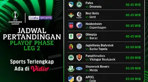 Jadwal live streaming pertandingan playoff Europa Conference League leg kedua di Vidio