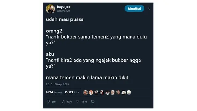 Curhatan Netizen Soal Udah Mau Puasa