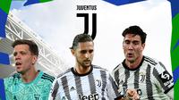 Juventus&nbsp;- Dusan Vlahovic, Adrien Rabiot, Wojciech Szczesny (Bola.com/Decika Fatmawaty)