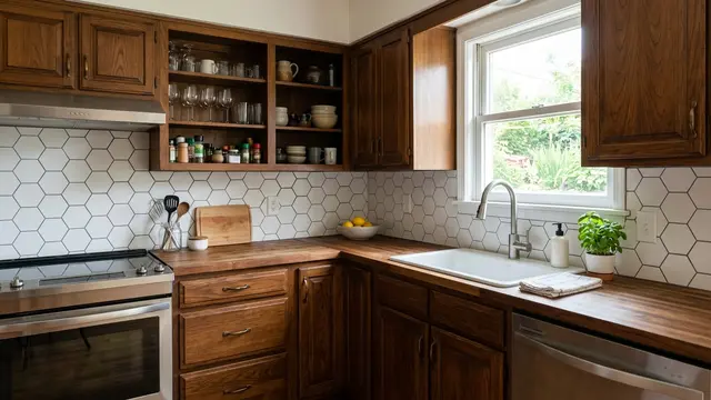 Cara Membuat Dapur Lama Terlihat Modern Tanpa Mengganti Kitchen Set (AI Generated)