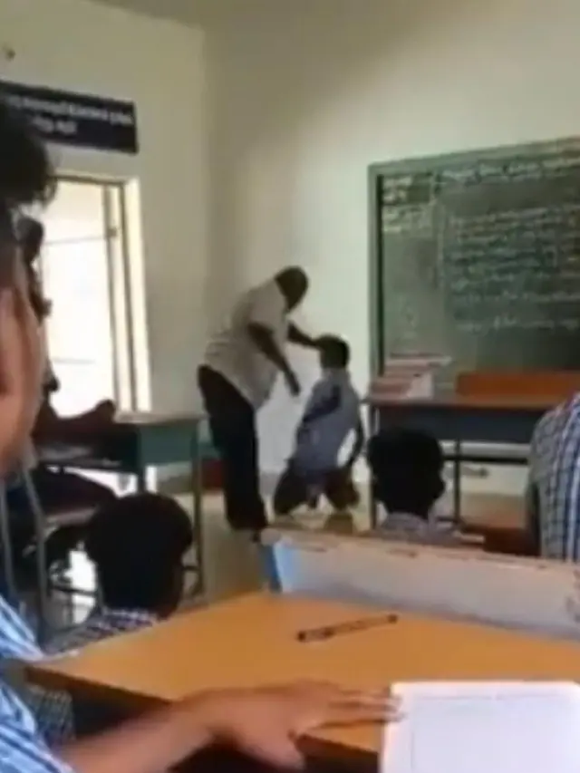 Viral, Aksi Kejam Guru Pukul dan Tendang Siswa yang Bolos Masuk Kelas