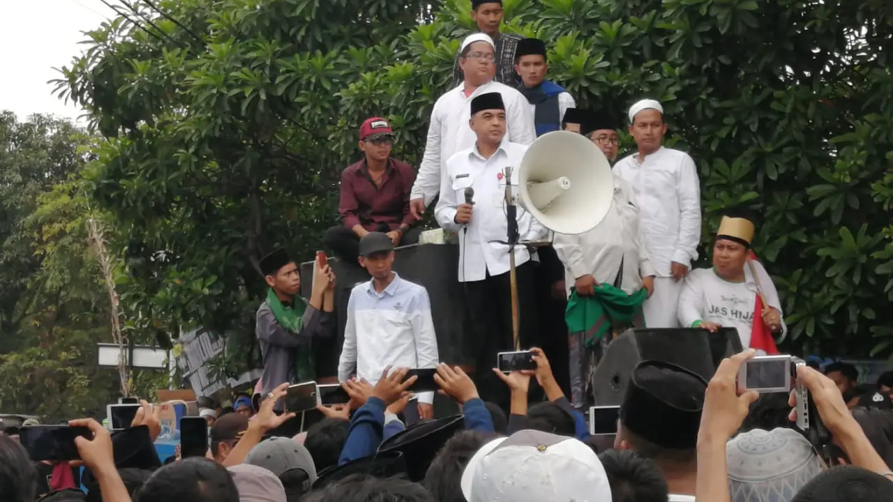 Demo santri di Tangerang.