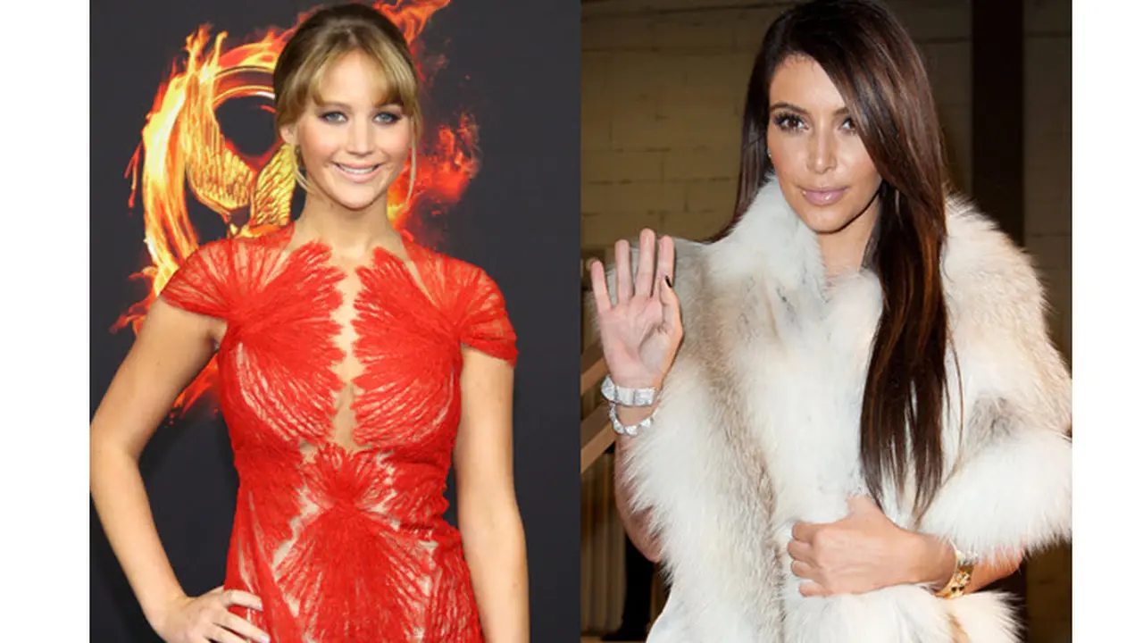 Jennifer Lawrence dan Kim Kardashian