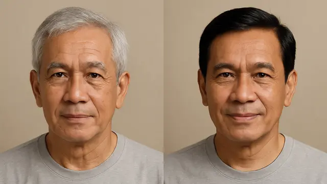 Inspirasi Warna Cat Rambut untuk Menutupi Uban (Foto: ChatGPT)
